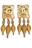 Chanel-Goldtone-logo-earrings-$775