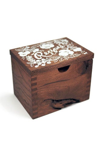Rifle Paper Co. Heirloom Recipe Box_$125_Pot+Pantry