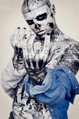 Zombie Boy Without Tattoos- Rick Genest Without Tattoos