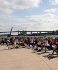 yoga in the park
