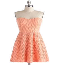 ModCloth Little Bow Peach Dress, $47.99, available at ModCloth. modcloth
