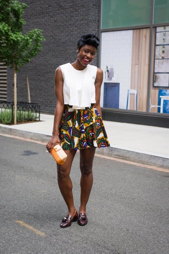 1 Girl, 4 Looks: Skinny Hipster's Nife Oluwole Loves Color