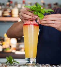 Step 7: Cool things down with a fresh mint topper. 025_SpicyCocktails_2nd