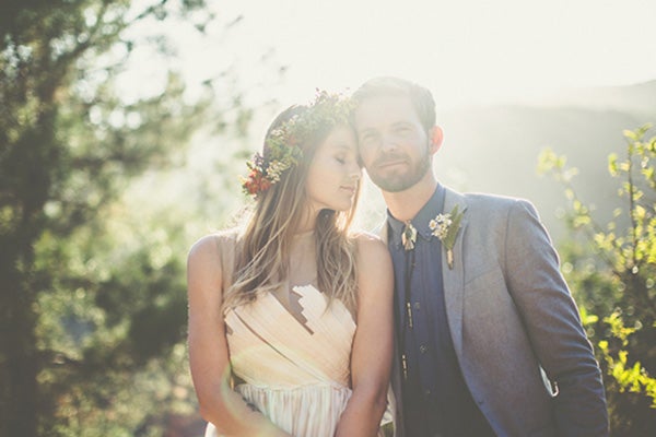 Dip-Dyed Wedding Dress? This BoHo Bride Rocked It