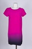Gryphon-Fuchsia-Purple-Silk-Short-Sleeve-Dip-Dye-Shift-Dress