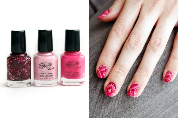 girly-nail-art-ikat-1