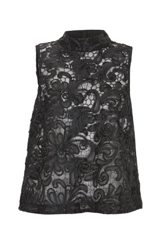 black-lace-sleevless-top