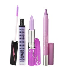 Lavender Lips
Okay, let’s get this out of the way: We are not condoning frosted lips (that time has come and gone). Instead, think of these lavender picks as punkier alterations to your go-to pink lip, with blue undertones that work to brighten your complexion like magic. Still feeling uneasy? “The key to wearing this lip," says Cherman, "is to keep the rest of your makeup super-light and minimal, and to mix the cool lip with warmer tones." Achieve this delicate balance by sweeping bronzer over your cheeks, eyes, and forehead.
Medusa's Make-Up in Rumors, $8, available at Urban Outfitters;
Lime Crime Lipstick in D'Lilac, $15.99, available at Lime Crime;
Revlon Just Bitten Kissable Balm Stain in Darling, $7.49, available at Target.
LLips2