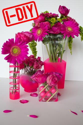 neon vase diy