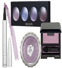 Metallic-Violet Eyes
A wash of light violet will give your eyes soft, dreamy definition. Skip the eyeliner altogether and sweep the shade over your lid, blending into the crease, and then just below your bottom lash line. "To keep it all super-fresh," Cherman says, "accent the look with a hint of pink blush to the apples of your cheeks and a pretty pink lip color to finish."
Ellis Faas Lights in Lilac, $42, available at Space NK;
Revlon Illuminance Crème Shadow in Wild Orchids, $4.94, available at Target;
Shiseido Luminizing Satin Eye Color in Ghost, $25, available at Sephora;
Benefit Creaseless Cream Shadow in Always a Bridesmaid, $20, available at Sephora.
metallicPurple_eyes