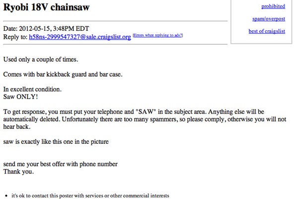 Craigslist cok