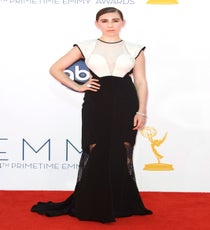 Mad Men and Girls' Zosia Mamet had two very big reasons to celebrate last night, and we were blissfully shocked to see her doing so in such high style. This may even be the first time we've ever seen her in a floor-length number with her hair swept up! Form-fitting, multi-textured, geometric, and anything but run-of-the-mill — we'd like to officially welcome Mamet to the best-dressed big leagues with this Bibhu Mohapatra moment! Photo: Paul Hebert/Retna Ltd/Corbis emmys-dresses-zosia-mamet