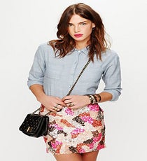 Free People Dotted Mini Skirt, $49.95, available at Free People. Free-People-skirt