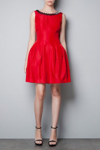Zara_Pleated-Dress-with-Jewelled-Collar_99.90