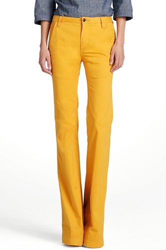 High Wasited Yellow Flare Jeans