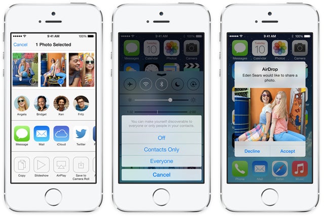 airdrop mac to iphone 5s