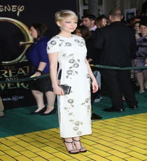 Michelle Williams epitomizes laid-back glamor, and this Prada T-shirt style dress is cheeky and mod — and totally chic.
Photo: Jim Smeal/BEImages rexusa_1236685ap_Michelle-Williams