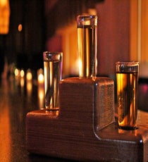 W Los Angeles — WestwoodWe think this spot may take home the gold medal for Olympic spirit. With drink specials galore (The Winner's Flight is pictured above: gold, silver, and bronze tequila shots presented on a ceremony podium for $16) and on-site contests, we wish you the best of luck!W Los Angeles — Westwood, 930 Hilgard Avenue (near Le Conte Avenue); 310-208-8765. Photo: Via Facebook/W Los Angeles — Westwood w-westwood-600