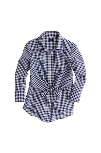 Altuzarra-Navy-Gingham-Top