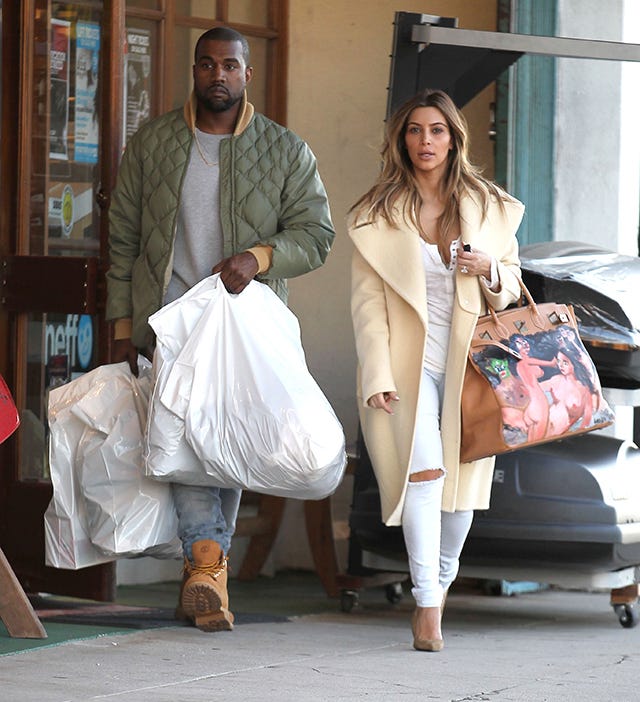 Kim Kardashian Debuts Hermes Bag Painted By North West!