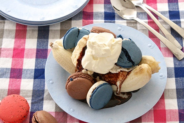 MACARON-BANANA-SPLITS