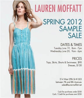 Lauren Moffatt Sample Sale 