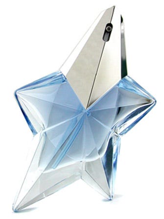 alien perfume blue bottle