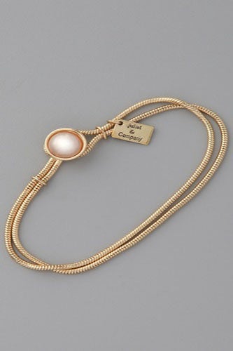 Pearl Bouton Classique Bracelet