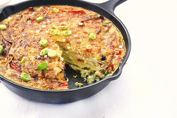 Roasted Red-Pepper-Machego Frittata