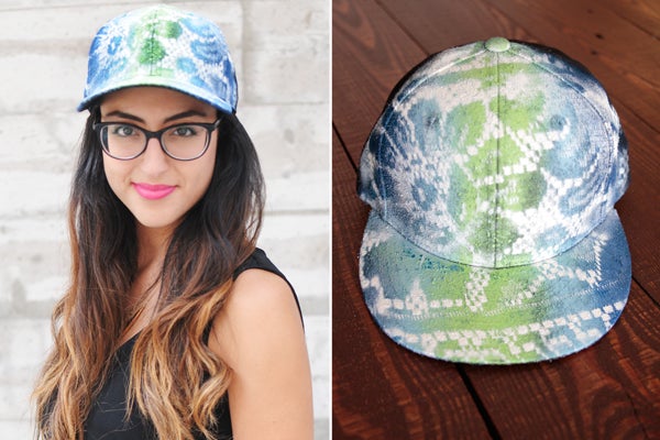 DIY Baseball Cap How To Create Snakeskin Print