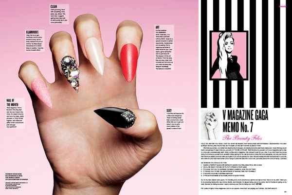 lady gaga pointy nails