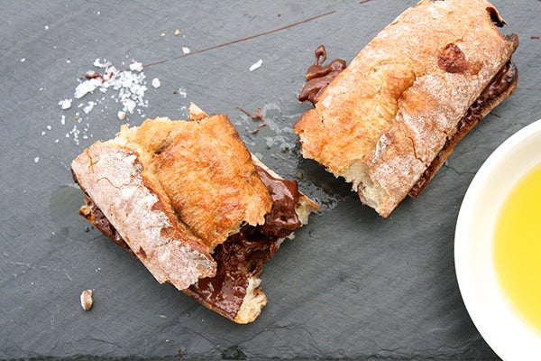 Chocolate-Olive Baguette With Sea Salt